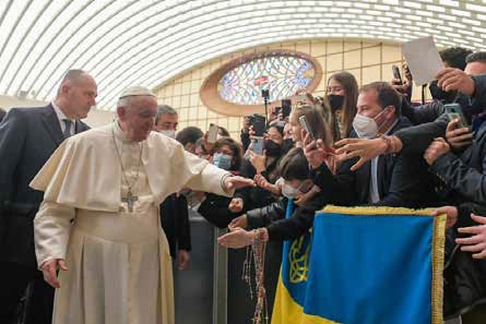 Reunião de fieis Ucranianos com o Papa